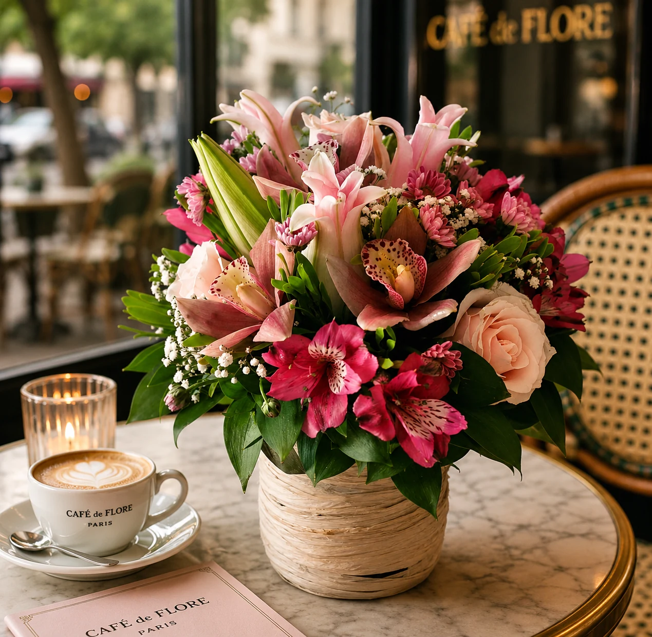 Premium roze box - cvetni aranžmani Beograd, flower box i dostava cveća Beograd